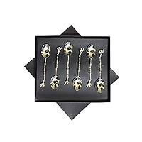 Maverics Designer Serving Spoon Set | Polished Silver Flatware